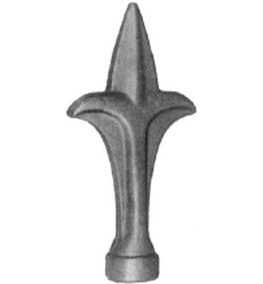 pièce élément ferronnier serrurier Pointe de lance stylées pour portail 135 x 70 Diamètre 26 ACIER FER FORGE Ref: P19F