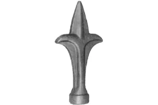 pièce élément ferronnier serrurier Pointe de lance stylées pour portail 135 x 70 Diamètre 26 ACIER FER FORGE Ref: P19F