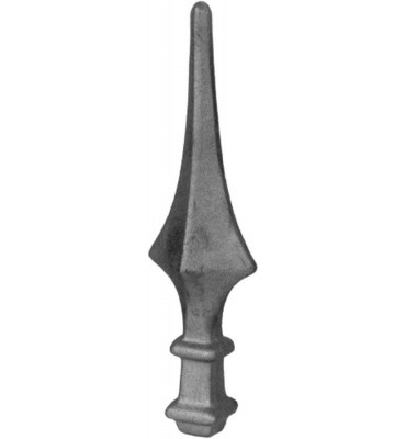 pièce élément ferronnier serrurier Pointe de lance élancée 293 x 75 Diamètre 26 ACIER FER FORGE Ref: P25