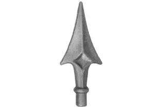 pièce élément ferronnier serrurier Pointe de lance flèches 150 x 65 Diamètre 16 ACIER FER FORGE Ref: P31
