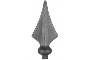 pièce élément ferronnier serrurier Pointe de lance pour portail ailes avec un épaulement 140 x 60 ACIER FER FORGE Ref: P32
