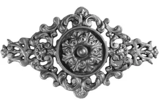 pièce élément ferronnier serrurier Palmette 380 x 200 FONTE Ref: PAF01