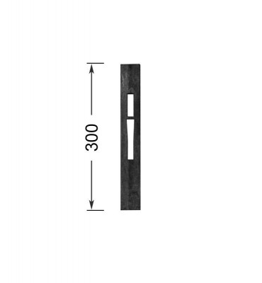 pièce élément ferronnier serrurier Plat gâche percé pour serrure CISA 1 point Longueur 300 Section 40x10 ACIER Ref: PLATC