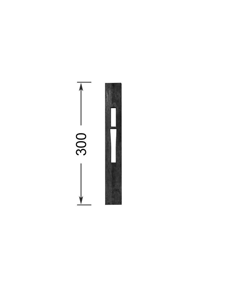 pièce élément ferronnier serrurier Plat gâche percé pour serrure CISA 1 point Longueur 300 Section 40x10 ACIER Ref: PLATC