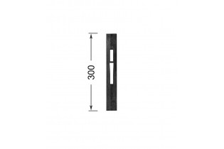 pièce élément ferronnier serrurier Plat gâche percé pour serrure CISA 1 point Longueur 300 Section 40x10 ACIER Ref: PLATC
