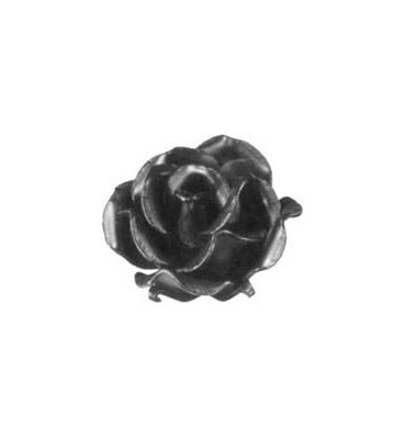 pièce élément ferronnier serrurier Rose bouton Longueur 47 Diamètre 60 ACIER Ref: ROSEB