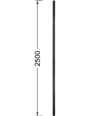 pièce élément ferronnier serrurier Tube percé pour serrure STREMLER 3 points Longueur 2500 Section 40x40 ACIER Ref: TUBEH