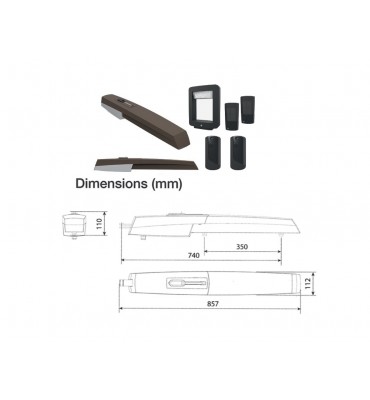 pièce élément ferronnier serrurier Kit pour portail articulé sans fil CAME Brown Line Ref:001UOPB6000