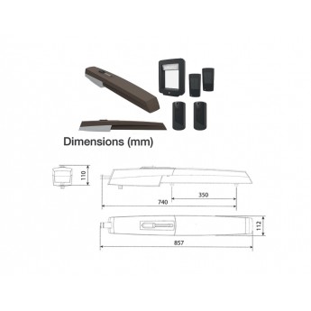 pièce élément ferronnier serrurier Kit pour portail articulé sans fil CAME Brown Line Ref:001UOPB6000