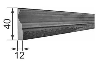 pièce élément ferronnier serrurier Moulure d'angle LISSE Acier largeur 40mm Longueur 3000 Ref: BBMA261AC