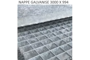 pièce élément ferronnier serrurier Nappe pressé galvanisé 3000 x 994 mm maille 30 x 30 Ref: BBNAPPEPR3000