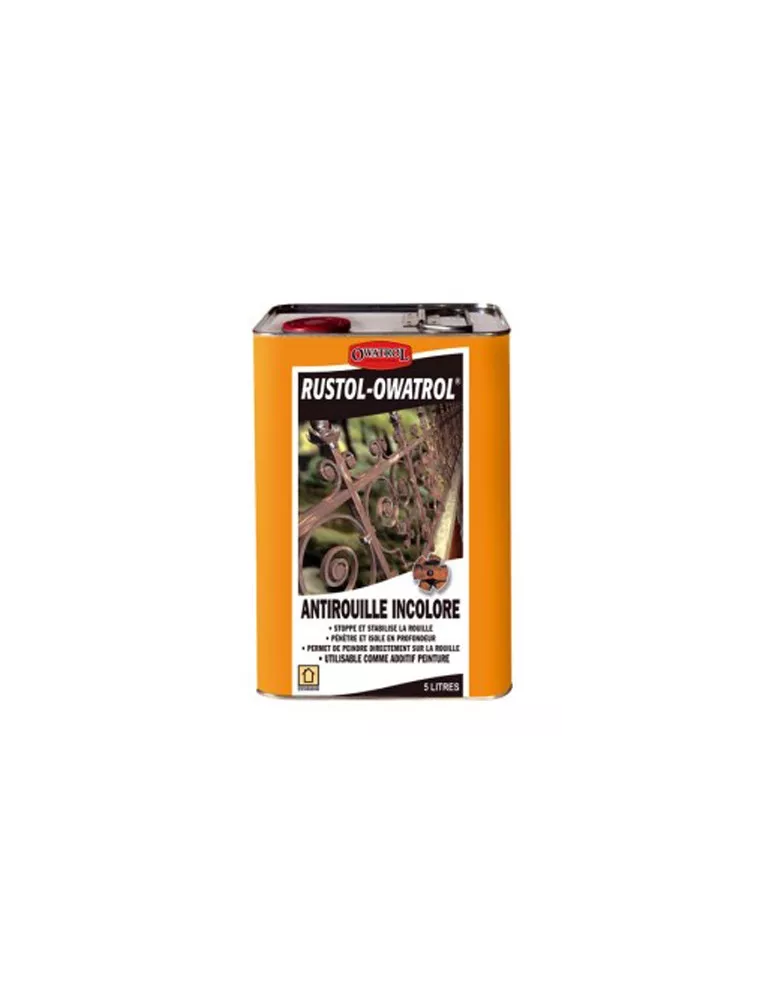 Antirouille Pro Incolor Rustol 5 litres Fer Forgé Acier Ref: BBRUSTOL5L BBRUSTOL5L