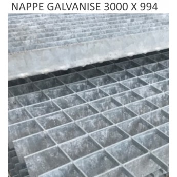 pièce élément ferronnier serrurier Nappe pressé galvanisé  3000 x 994 mm maille 19 x 19 Ref: BB3000320