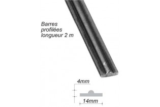 Barre LISSE NERVURE Longueur 4000 Ref: BE12111-4000