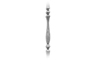pièce élément ferronnier serrurier Poteau de départ avec 2 motifs Longueur 1200 Diamètre 30 ACIER FER FORGE LISSE Ref: MT303