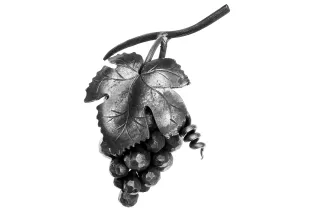 pièce élément ferronnier serrurier Grappe de raisin 140 x 100 ACIER Ref: F68.320