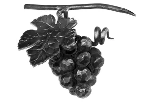 pièce élément ferronnier serrurier Grappe de raisin 170 x 150 ACIER Ref: F68.321