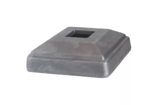 pièce élément ferronnier serrurier Cache de fixation pour barreau CARRE Hauteur 21 Section 90x90 Passage 25x25