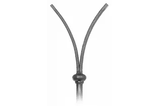 Ferronnerie fer forgé Barreau Longueur 910 Diamètre 14 motif haut forgé à chaud Ref: 20ABIS-14-910