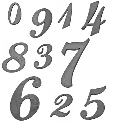 Chiffres Acier Découpe Laser Hauteur 100mm Epaisseur 8mm