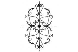 pièce élément ferronnier serrurier Panneau décoratif 1420 x 1030 Section 16x16 ACIER FER FORGE LISSE Ref: BE0113613