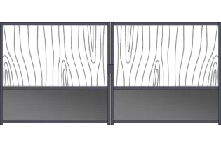 Portail fer forgé prêt à poser 2 battants à motoriser de 3m à 4m