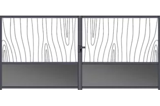 Portail fer forgé prêt à poser 2 battants à motoriser de 3m à 4m