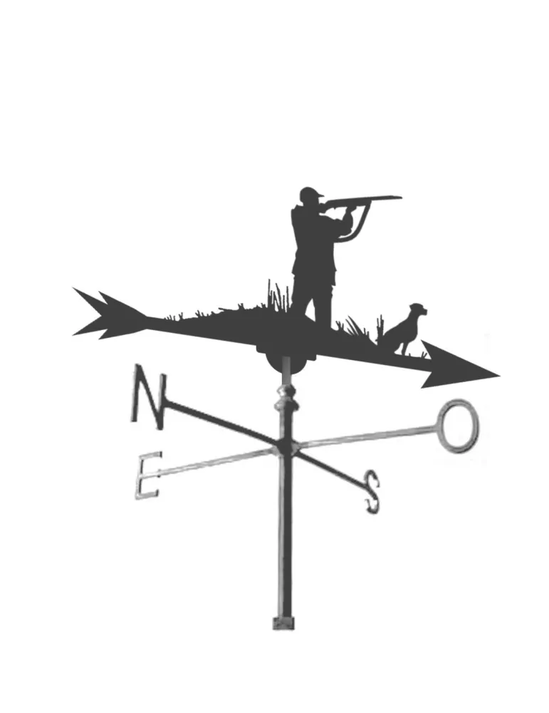 élément prêt à poser Girouette chasseur 1000x900 fer forgé Ref: gir-chasseur