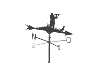 élément prêt à poser Girouette chasseur 1000x900 fer forgé Ref: gir-chasseur
