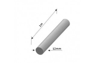 pièce élément ferronnier serrurier Barre LISSE ROND Longueur 1000 Diamètre 12 ACIER Ref: RL12-1000
