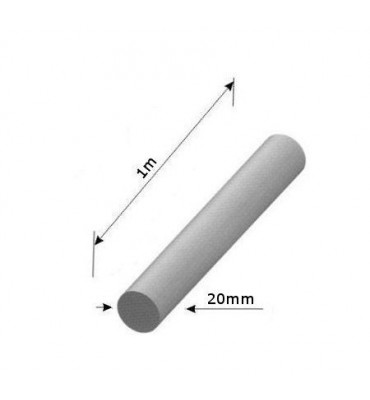 pièce élément ferronnier serrurier Barre LISSE ROND Longueur 1000 Diamètre 20 ACIER Ref: RL20-1000