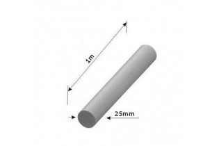 pièce élément ferronnier serrurier Barre LISSE ROND Longueur 1000 Diamètre 25 ACIER Ref: RL25-1000