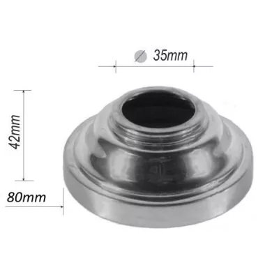 Cache de fixation pour barreau ROND Diamètre 80 Hauteur 42 Passage 35 ACIER FER FORGE F55.620