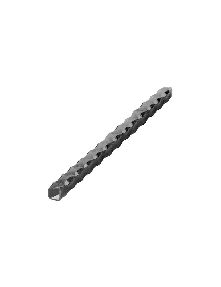 pièce élément ferronnier serrurier Tube MARTELE CARRE Longueur 2000 Section 40x20x2 ACIER FER FORGE Ref: TM40X20-2