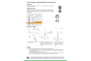Documentation 01 Pivot inférieur avec roulement pour portail Longueur 35 Diamètre 44 ACIER Ref: F66.247