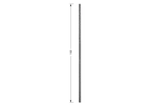 Barreau forgé fer carré martelé HAUTEUR 1100 mm Carré 14x14 - Ref CM14-1100