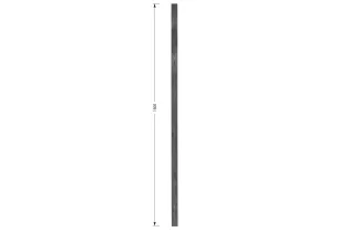 Barreau forgé fer carré lisse HAUTEUR 1500 mm Carré 25x25 - Ref CL25-1500