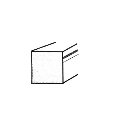 Fer carré lisse HAUTEUR 2000 mm Carré 16x16 - Ref CL16-2000