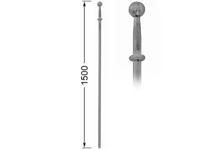 Barreau appointé L 1500 mm Rond 16 - Ref: 19RL16-1500