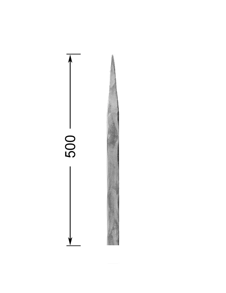 Pointe Longueur 500 mm Carré 14x14 - Ref: 1CM14-500