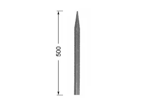 Pointe Longueur 500 mm Rond 14 - Ref: 1RL14-500