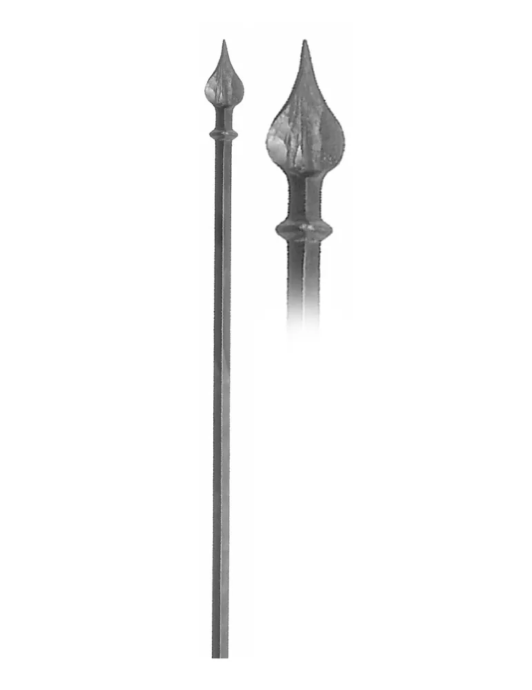 Barreau à flèche L 1500 mm Carré 16x16 - Ref: 4CL16-1500