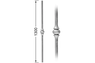 Barreau forgé HAUTEUR 1300 mm Rond 20 - Ref 15L-20-1300