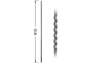 Barreau forgé HAUTEUR 910 mm Rond 14 - Ref 307-14-910