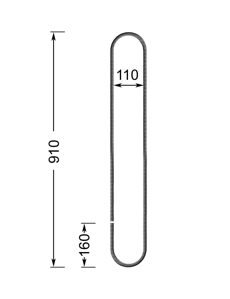 Barreau de balcon HAUTEUR 910 mm x 138 mm LARGEUR Carré 14x14 - Ref 62-14-910 62-14-910