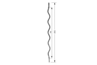 Barreau de balcon HAUTEUR 910 mm Carré 16x16 - Ref 7L-16-910