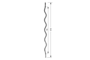Barreau de balcon HAUTEUR 910 mm Rond 16 - Ref 7LR-16-910