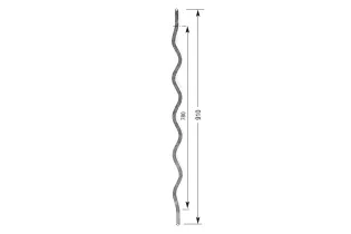 Barreau de balcon HAUTEUR 910 mm Rond 16 - Ref 7MR-16-910