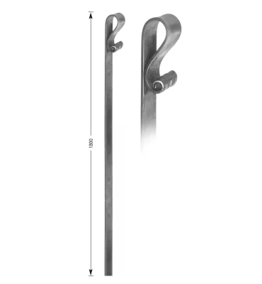 Battue de portail HAUTEUR 1800 mm  Plat 50x6 - Ref BAT1