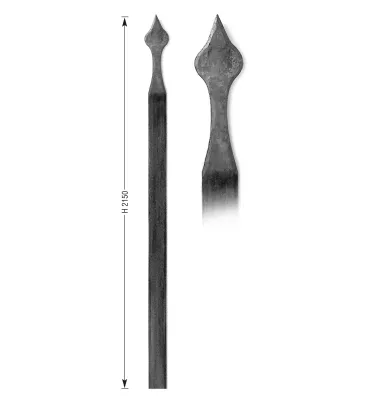 Battue de portail HAUTEUR 1800 mm  Plat 50x6 - Ref BAT2